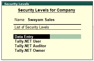 Security Control and Password in TallyERP9